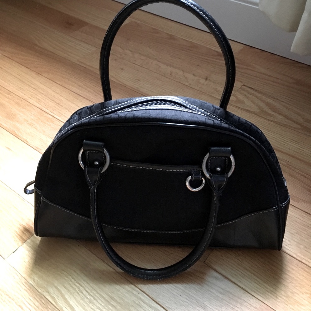 Nine West leather and fabric hand bag